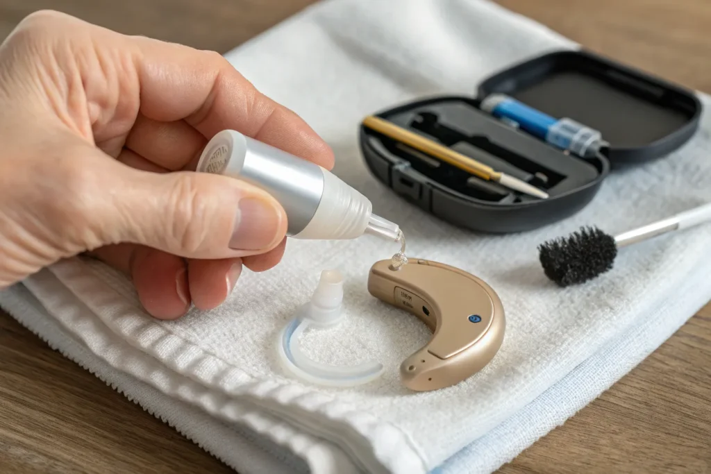 آموزش تمیز کردن و نگهداری روزانه سمعک