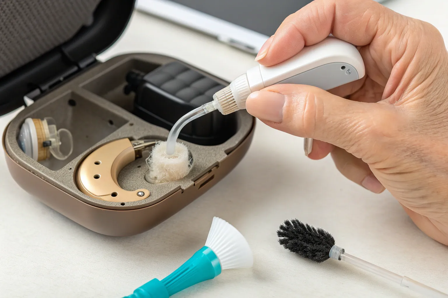 آموزش تمیز کردن و نگهداری روزانه سمعک